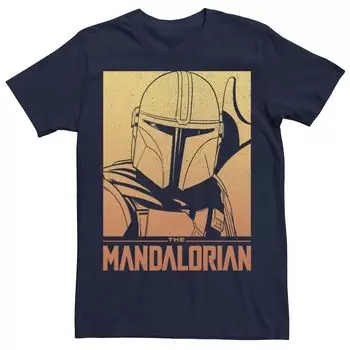 Мужская футболка с градиентным плакатом The Mandalorian Sunset Star Wars