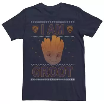Мужская футболка с градиентом и изображением Marvel I Am Groot Licensed Character