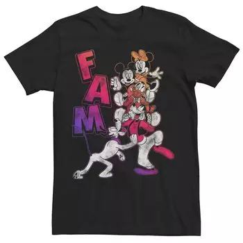 Мужская футболка с градиентом и портретом Disney Mickey Mouse Fam Licensed Character