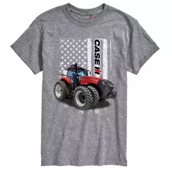 Мужская футболка с графическим флагом Case IH Licensed Character, серый