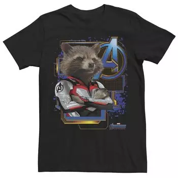 Мужская футболка с графическим логотипом Avengers Endgame Rocket Marvel