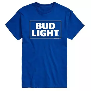 Мужская футболка с графическим логотипом Bud Light Licensed Character, синий