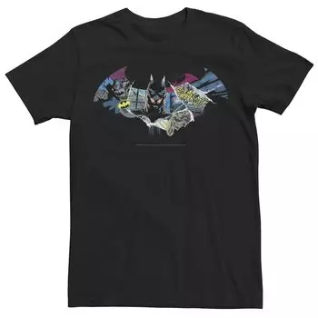 Мужская футболка с графическим логотипом DC Comics Batman Dark Comic Licensed Character, черный