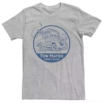 Мужская футболка с графическим логотипом Disney Pixar Cars Tow Mater Licensed Character