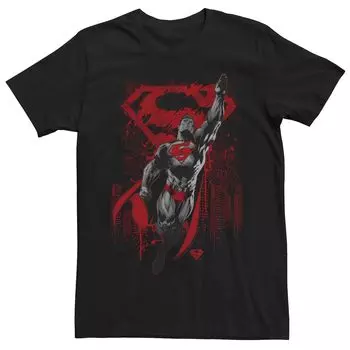 Мужская футболка с графическим логотипом и логотипом DC Comics Superman темного оттенка Licensed Character