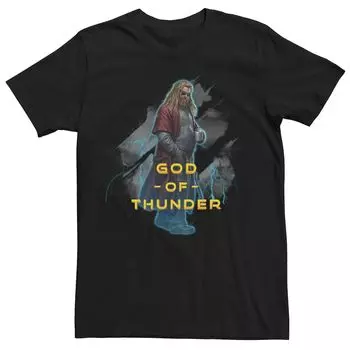 Мужская футболка с графическим логотипом и портретом Marvel God Of Thunder Licensed Character