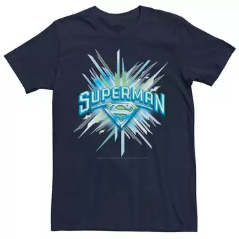 Мужская футболка с графическим логотипом и текстовым логотипом DC Comics Superman Crystal на груди Licensed Character