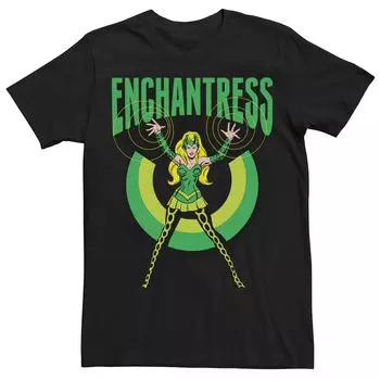 Мужская футболка с графическим логотипом и винтажным портретом Marvel Enchantress