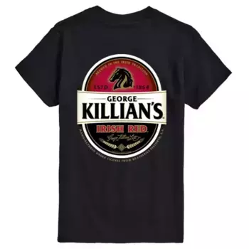 Мужская футболка с графическим логотипом Killians Irish Red Licensed Character, черный