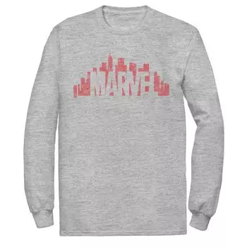 Мужская футболка с графическим логотипом Marvel City Skyline Licensed Character
