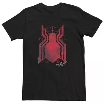 Мужская футболка с графическим логотипом Marvel Spider-Man Spider Web Licensed Character, черный