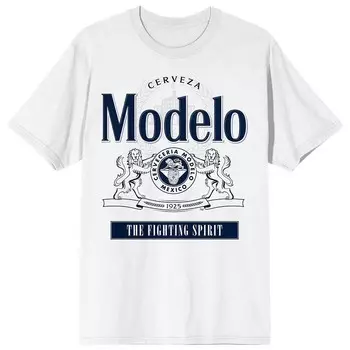 Мужская футболка с графическим логотипом Modelo Beer Licensed Character, белый