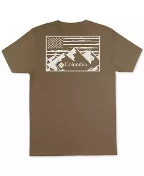 Мужская футболка с графическим логотипом Mountain Majesty Columbia, бежевый
