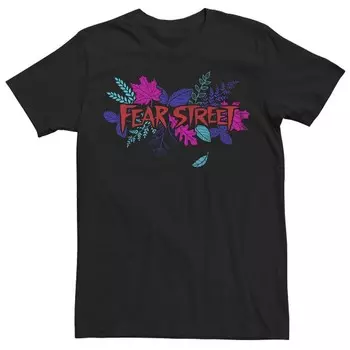 Мужская футболка с графическим логотипом Netflix Fear Street Leafy Licensed Character, черный