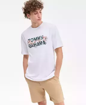 Мужская футболка с графическим логотипом Parrot Tommy Bahama, белый
