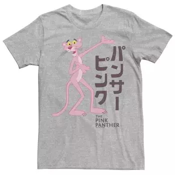 Мужская футболка с графическим логотипом Pink Panther Kanji Portrait Licensed Character