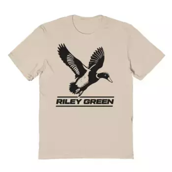 Мужская футболка с графическим логотипом Riley Green Duck Licensed Character, цвет sand