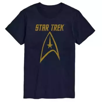Мужская футболка с графическим логотипом Star Trek Licensed Character, синий
