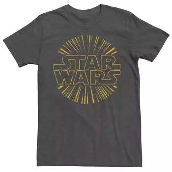 Мужская футболка с графическим логотипом Star Wars Burst Circle Licensed Character