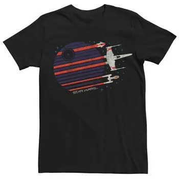 Мужская футболка с графическим логотипом Star Wars Rebel Fly Death Star Licensed Character