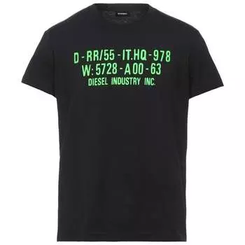 Мужская футболка с графическим логотипом t diego s2 Diesel, черный