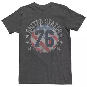 Мужская футболка с графическим логотипом United States 76 Vintage Licensed Character, цвет Charcoal Heather