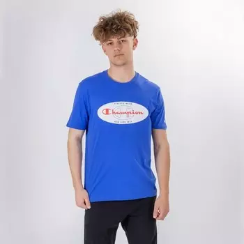 Мужская футболка с графическим овальным логотипом Champion, синий