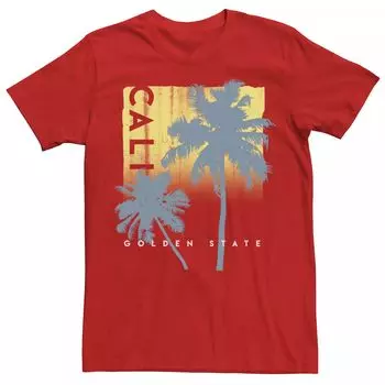 Мужская футболка с графическим плакатом California Golden State Palms Licensed Character