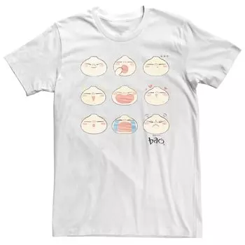 Мужская футболка с графическим плакатом Disney Pixar Bao Emotions Licensed Character, белый
