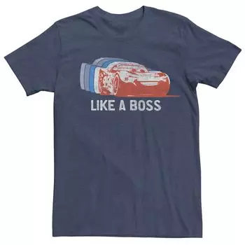 Мужская футболка с графическим плакатом Disney Pixar Cars 3 Lightning McQueen Fade Licensed Character