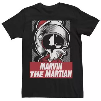 Мужская футболка с графическим плакатом Looney Tunes Marvin The Martian Licensed Character