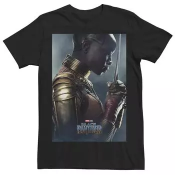 Мужская футболка с графическим плакатом Marvel Black Panther Okoye Licensed Character