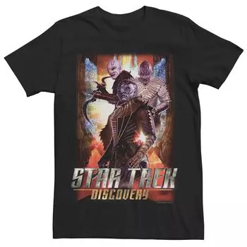 Мужская футболка с графическим плакатом Star Trek Discovery Kingon Licensed Character