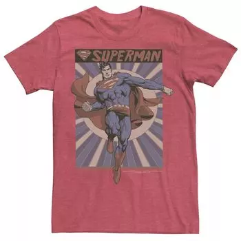 Мужская футболка с графическим плакатом в стиле DC Comics и Суперменом в позе поп-арта Licensed Character