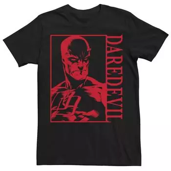 Мужская футболка с графическим плакатом в темных тонах Marvel Daredevil