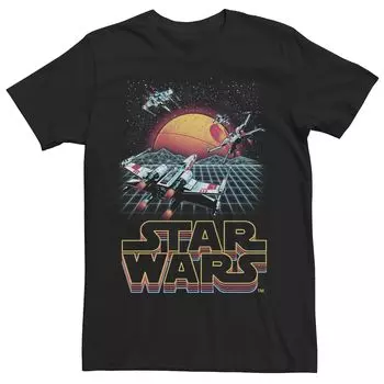 Мужская футболка с графическим плакатом X-Wing в стиле ретро Star Wars