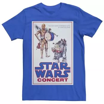 Мужская футболка с графическим плакатом «Звездные войны» C-3PO R2-D2 Licensed Character