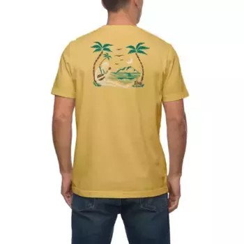 Мужская футболка с графическим принтом Endless Echo Reef, цвет mustard