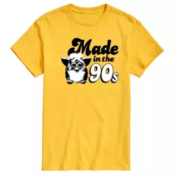 Мужская футболка с графическим принтом Furby, созданная в стиле 90-х Hasbro, желтый