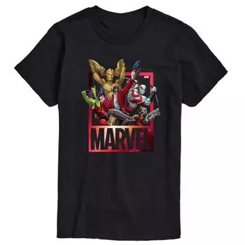 Мужская футболка с графическим принтом группы «Стражи Галактики» Marvel, черный