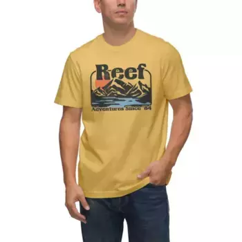 Мужская футболка с графическим принтом Reef, цвет mustard