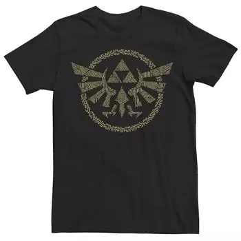Мужская футболка с графическим принтом The Legend of Zelda Ancient Golden Hyrule Crest Licensed Character