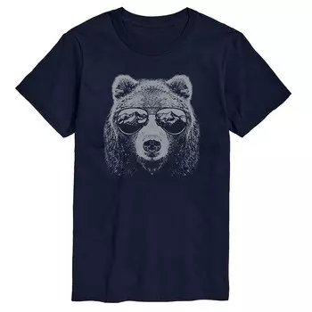 Мужская футболка с графическим принтом в солнцезащитных очках Mountain Bear Licensed Character, темно-синий