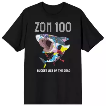 Мужская футболка с графическим принтом ZOM 100 Bucket List Licensed Character, черный