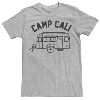 Мужская футболка с графическим рисунком Camp Cali Camper Trailer Line Art Licensed Character