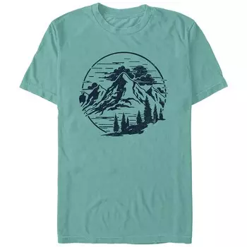 Мужская футболка с графическим рисунком Comfort Colors Mountain, вид спереди Licensed Character, цвет Sea Foam