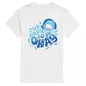Мужская футболка с графическим рисунком Disney/Pixar’s Inside Out 2: «Печаль будет хорошо» Disney / Pixar, белый