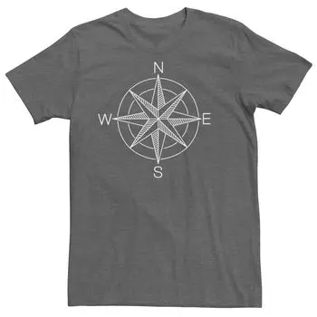 Мужская футболка с графическим рисунком Line Art Compass Licensed Character