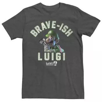 Мужская футболка с графическим рисунком Luigi's Mansion 3 Brave-ish Luigi Portrait Licensed Character