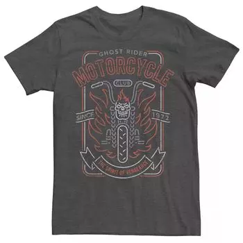 Мужская футболка с графическим рисунком Marvel Ghost Rider Motorcycle Club с 1972 года